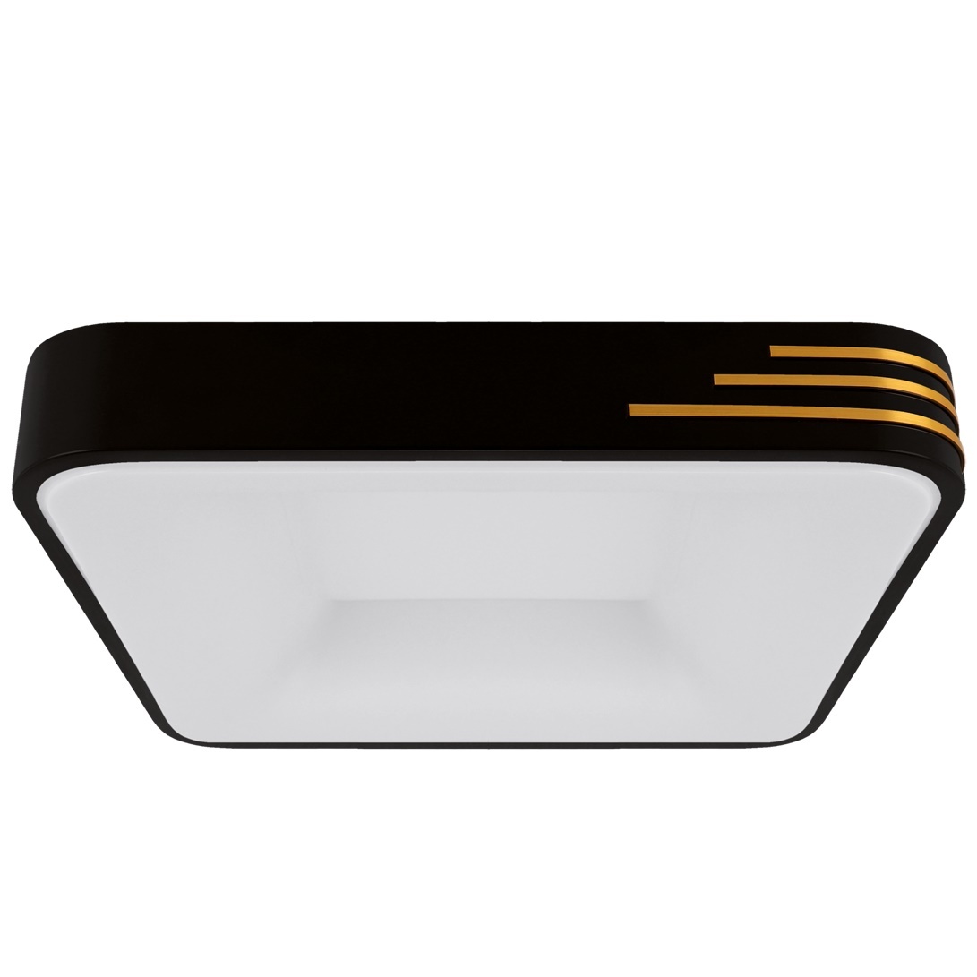 Ledowy plafon do sypialni 4167 Ideus 24W 4200K czarny złoty