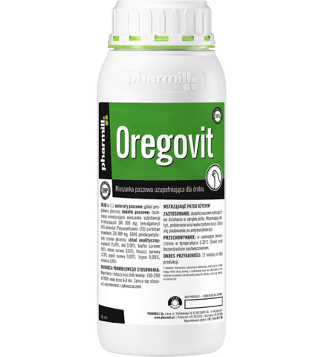 Opinie o Pharmill Oregovit na układ trawienny i odporność u drobiu 250 ml