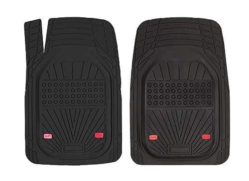 BREMER SITZBEZÜGE 2-częściowy zestaw całorocznych dywaników podłogowych, mata antypoślizgowa z gumy, pasuje do samochodów osobowych, ciężarowych, autobusów, SUV-ów lub przyczep kempingowych