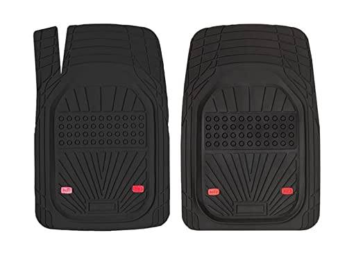 BREMER SITZBEZÜGE 2-częściowy zestaw całorocznych dywaników podłogowych, mata antypoślizgowa z gumy, pasuje do samochodów osobowych, ciężarowych, autobusów, SUV-ów lub przyczep kempingowych