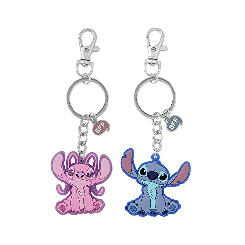 Peers Hardy - Disney Lilo & Stitch różowy i niebieski BFF zestaw breloków, niebieski i różowy, Jeden rozmiar