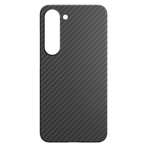 Black Rock - Etui z włókna węglowego, ultra cienkie, pasuje do Samsung Galaxy S23 | aramidowe etui na telefon komórkowy, Fiber Cover, bezprzewodowe ładowanie, Premium (czarne)