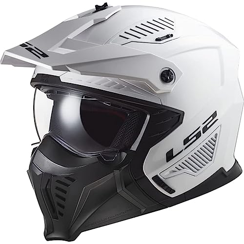 LS2, crossoverowy kask motocyklowy DRIFTER solid white 2206, M