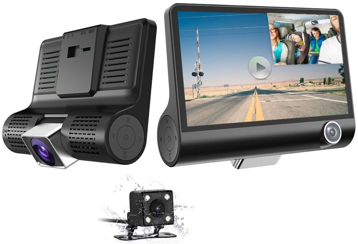 Wideorejestrator Full Hd Przód Tył Kamera Cofania