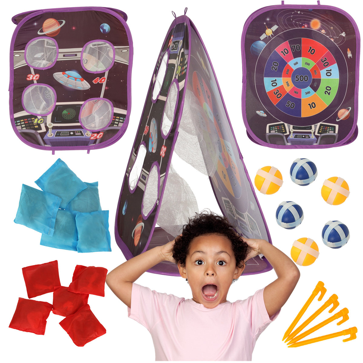 Gra rzut do celu na rzepy dwustronna rzutki piłki woreczki 21el.