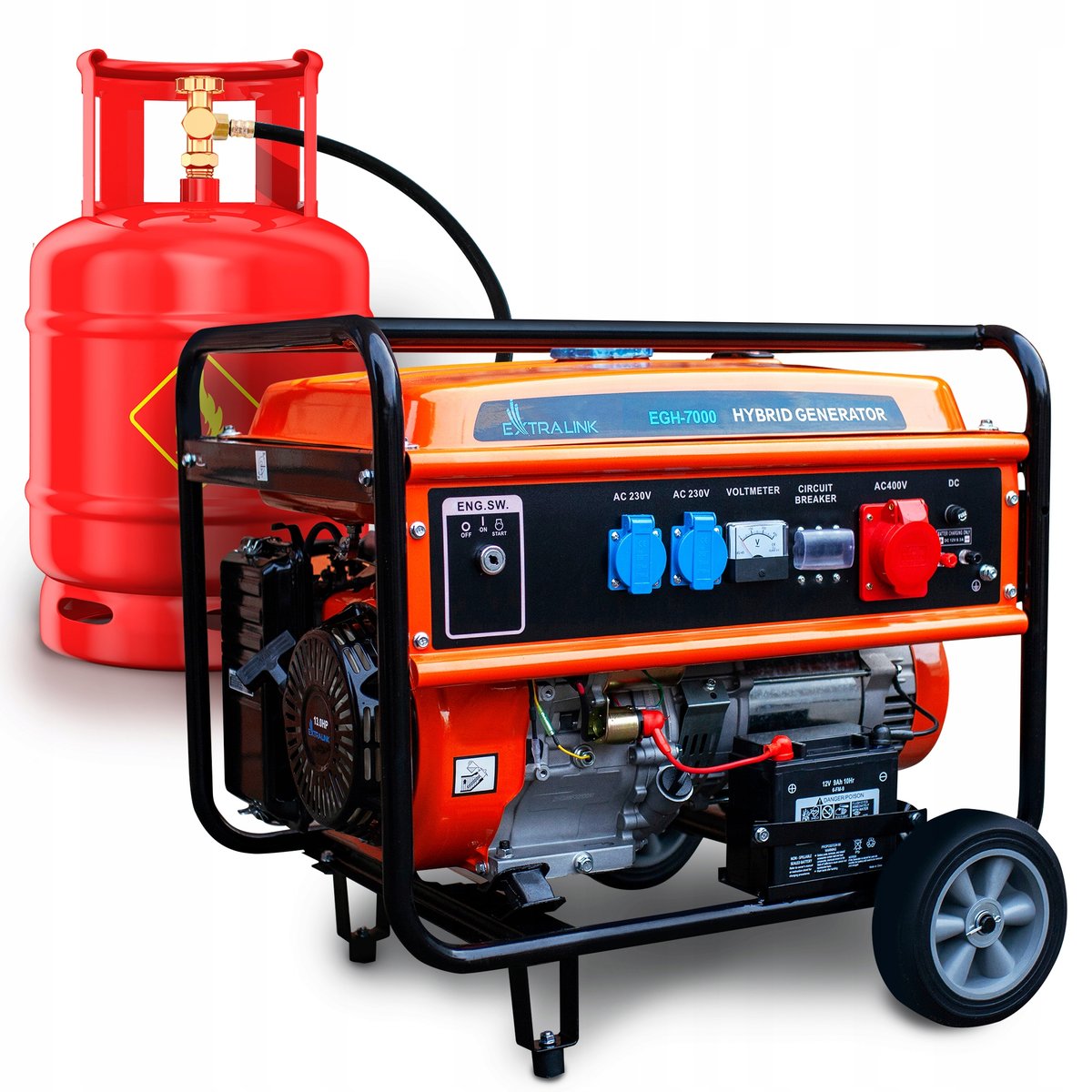 Extralink EX.30714 agregat prądotwórczy 7000 W 25 l Benzynowy