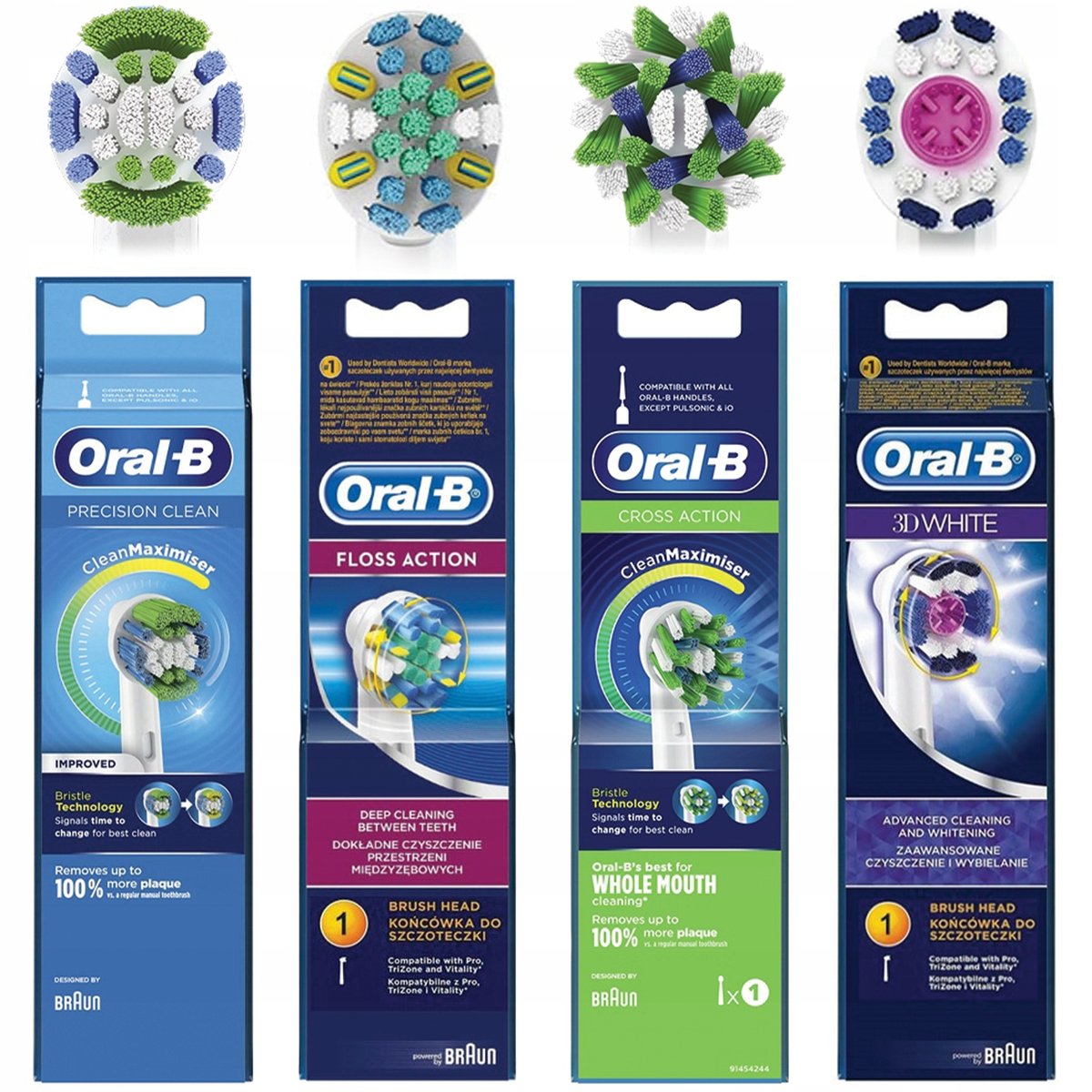 4x Końcówki Oral-B Cross Floss Action 3D Precision