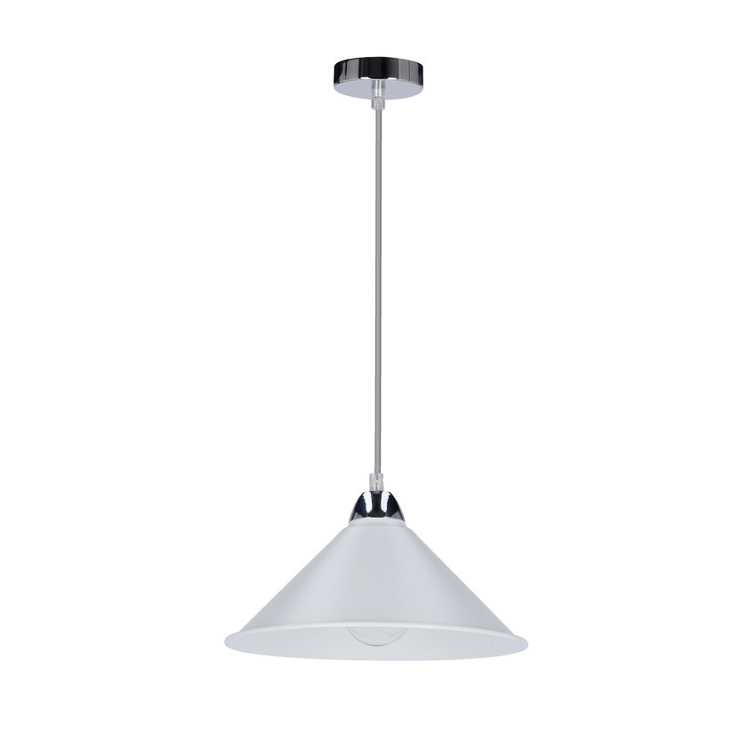 AVOLA LAMPA WISZĄCA CHROMOWA E27 KLOSZ BIAŁY 31-20710
