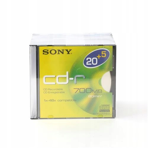 Sony CDR80 48x 700MB PK 20+5 free (1CDR80PK20P5)