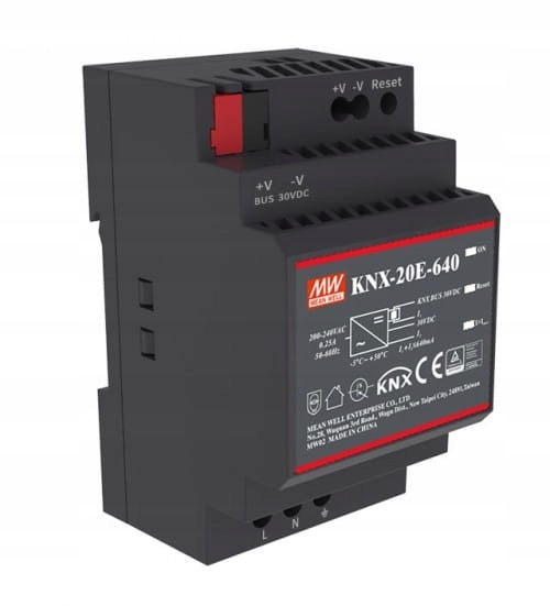 PULSAR KNX 30V/20W/0.64A zasilacz na szynę DIN (PL_KNX-20E-640)