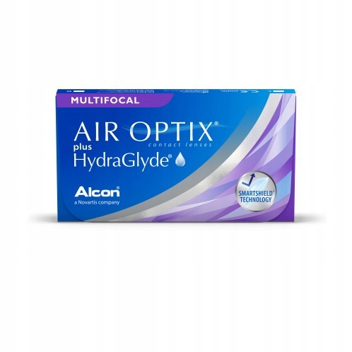 Alcon Air Optix plus HydraGlyde Multi 3 szt. Soczewki miesięczne (-10.00 dpt, Addition HIGH (2.25 - 3.00) & BC 8.6)