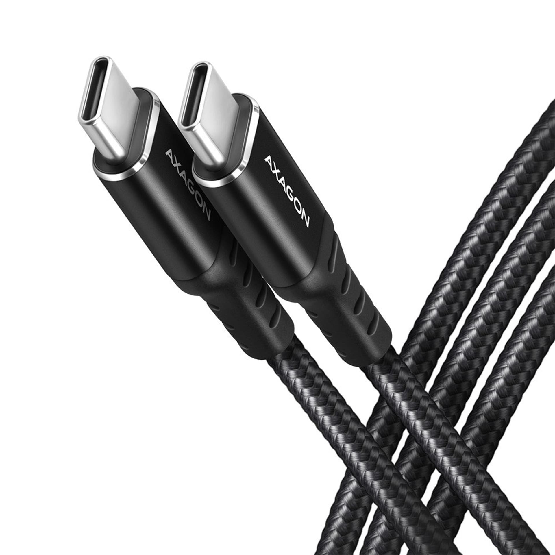 AXAGON Kabel BUCM-CM20AB USB-C USB-C 2.0, 2m, PD 60W, 3A, ALU, oplot Czarny