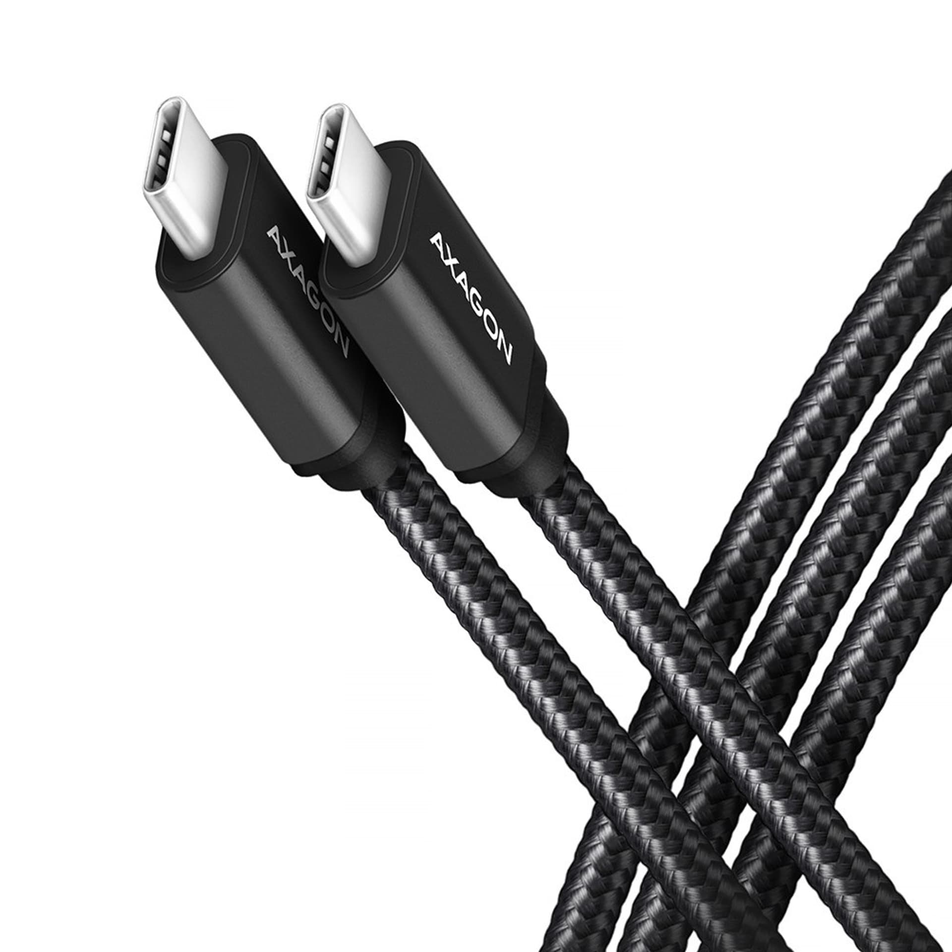 AXAGON BUCM3-CM30AB Kabel USB-C USB-C, 3.0m, PD 60W, 3A, ALU, oplot, czarny