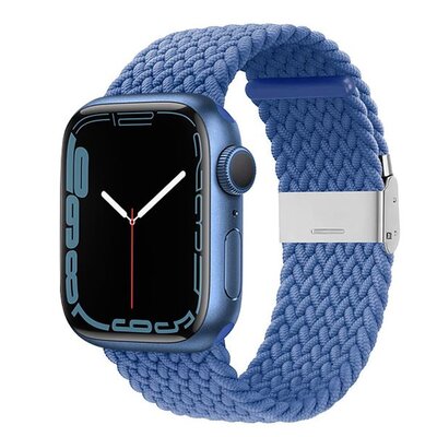 Crong Wave Band – Pleciony pasek do Apple Watch 42/44/45/49 mm (niebieski)