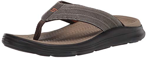 Skechers Męskie klapki Sargo Point Vista, Lt Brown tkana siateczka, 41 EU