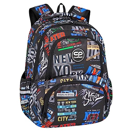 Coolpack Spiner Termic Plecak szkolny Unisex dzieci, Wielkie Miasto, 41 x 30 x 13 cm, Designer