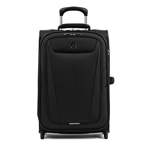 Travelpro Maxlite 5 56 cm Rozszerzalna walizka podręczna, Czarny, Carry-on 22-Inch, Maxlite 5 Softside lekki rozszerzalny bagaż pionowy