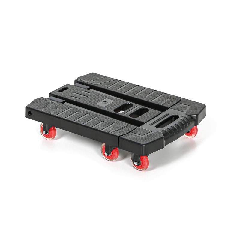 Platfroma transportowa rozkładana, 6 kół, czarna