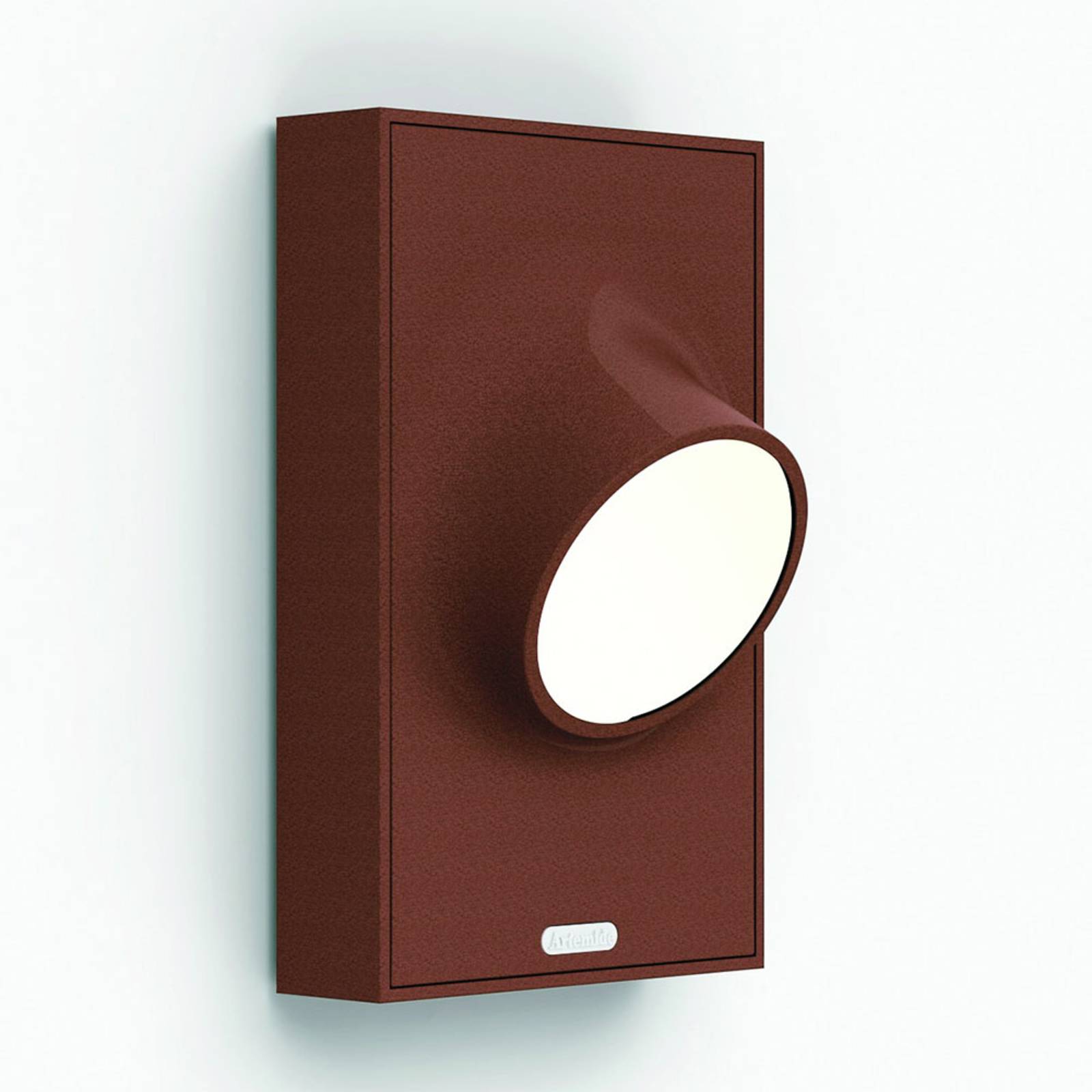 Artemide Ciclope kinkiet zewnętrzny LED, rdza, brązowy / rdzawy, aluminium, nowoczesny