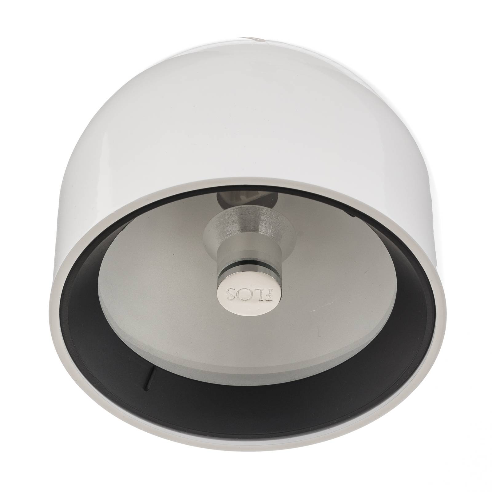 FLOS Lampa sufitowa designerska WAN, możliwość ściemniania, biały / opal, salon / jadalnia, aluminium, design