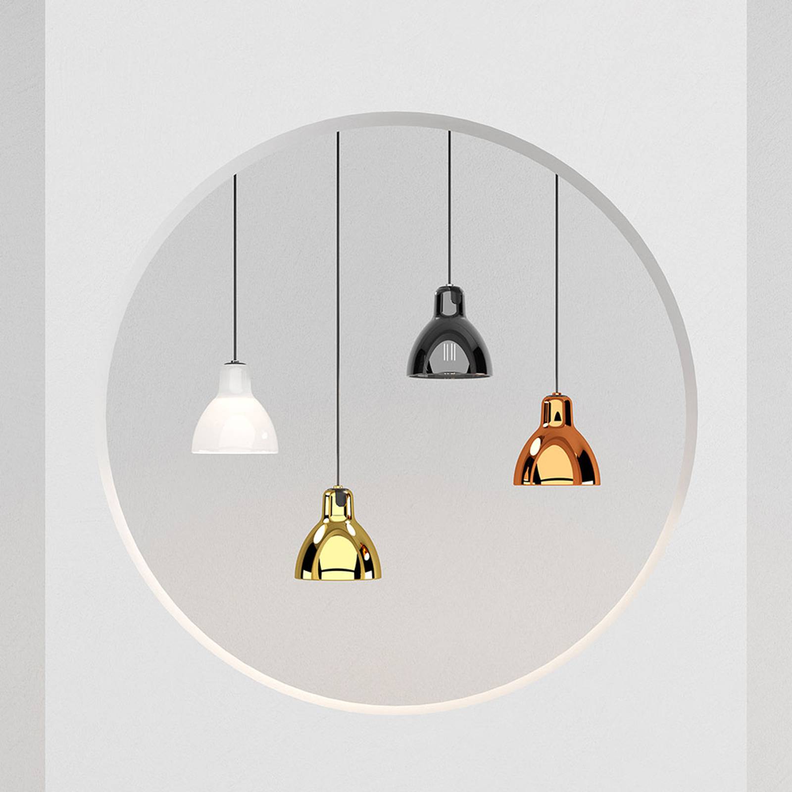 Rotaliana Lampa wisząca designerska Luxy H5 Glam, możliwość ściemniania, biały / opal, salon / jadalnia, szkło, design