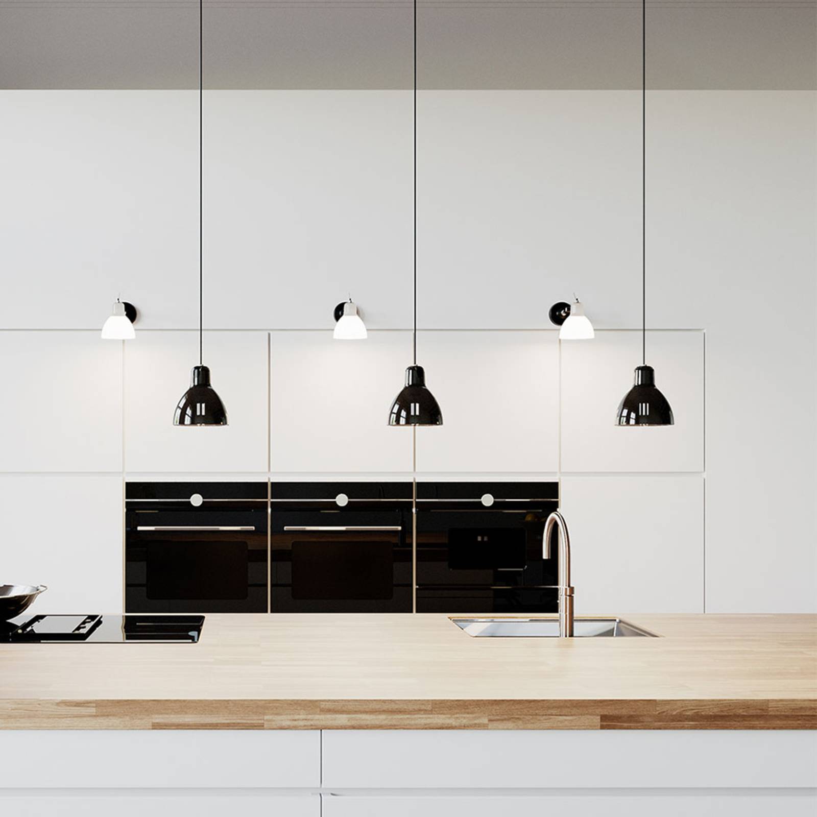 Rotaliana Lampa wisząca designerska Luxy H5 Glam, możliwość ściemniania, aluminiowy / szary / cynkowy, salon / jadalnia, szkło, design