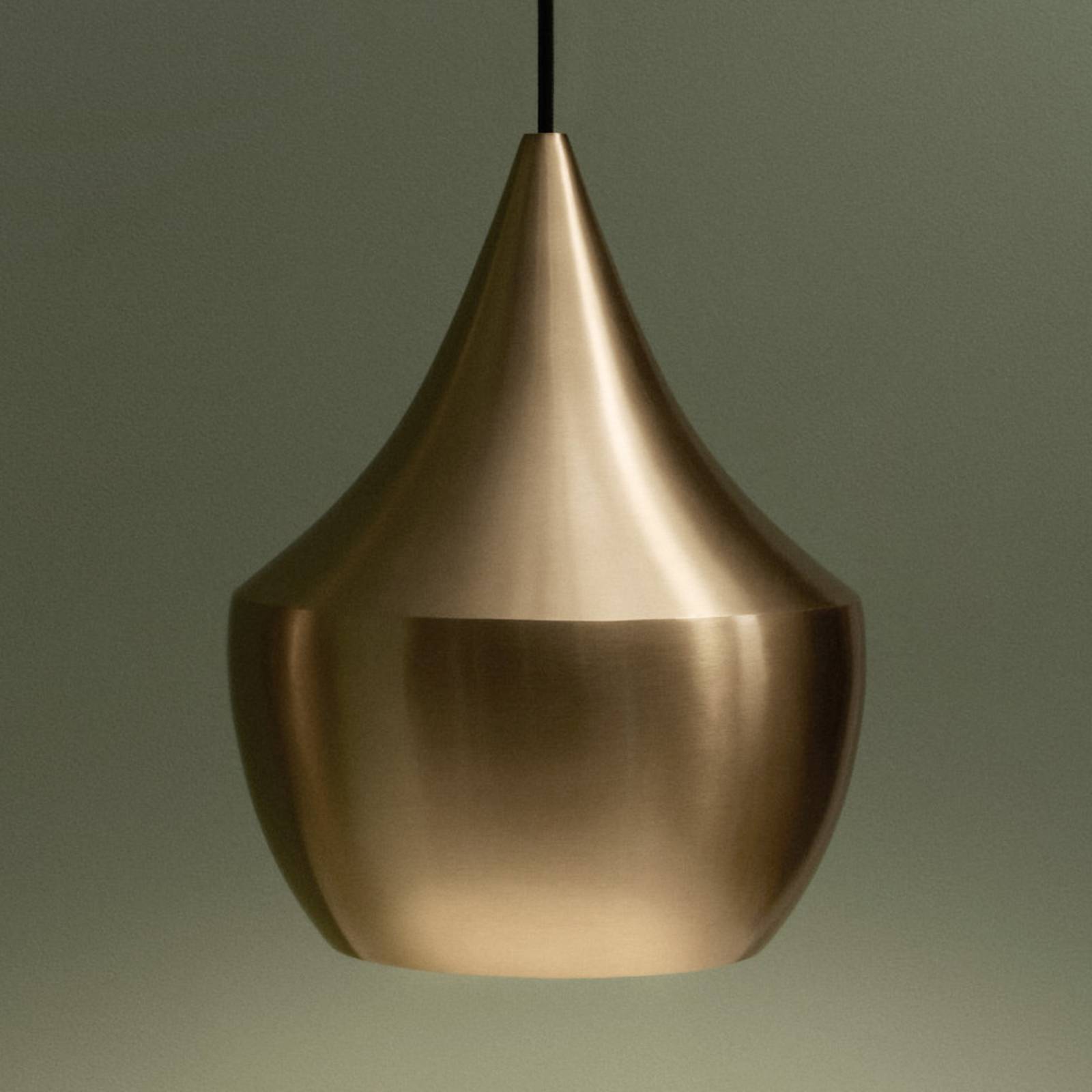 Tom Dixon Lampa wisząca designerska Beat Fat, możliwość ściemniania, mosiężny / złoty, salon / jadalnia, mosiądz, design