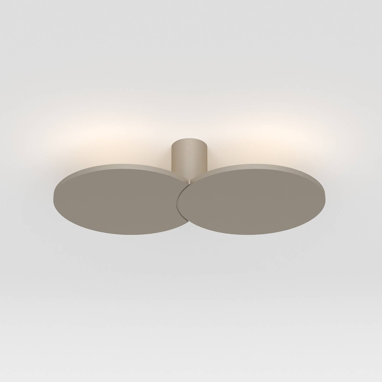 Rotaliana Lampa sufitowa designerska Collide H1, możliwość ściemniania, brązowy / mosiężny, salon / jadalnia, aluminium, design