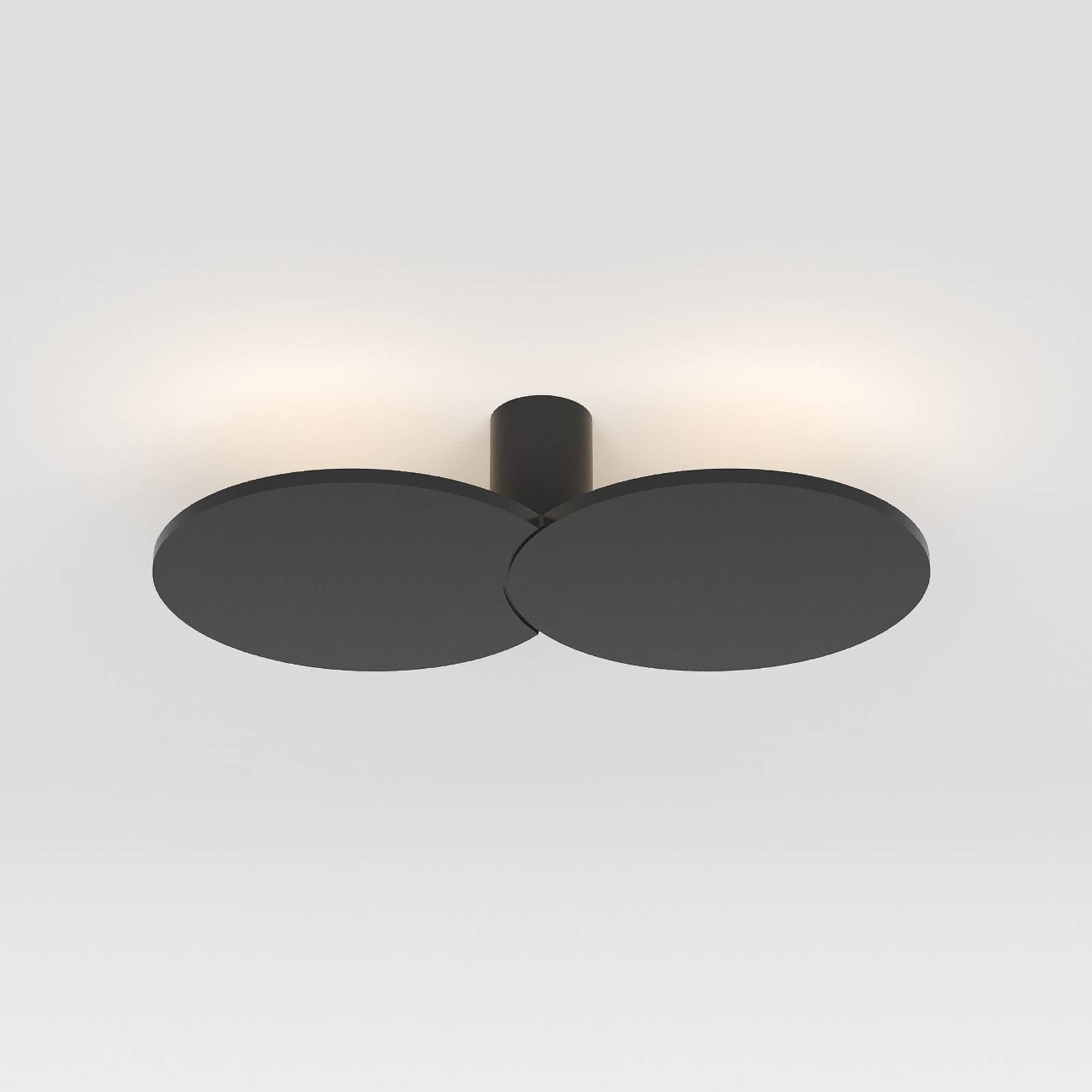 Rotaliana Lampa sufitowa designerska Collide H1, możliwość ściemniania, czarny, salon / jadalnia, aluminium, design