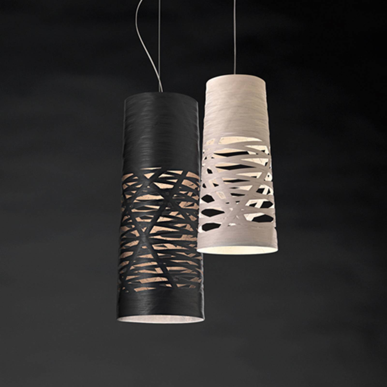 Foscarini Lampa wisząca designerska Tress mini, możliwość ściemniania, biały / opal, salon / jadalnia, design