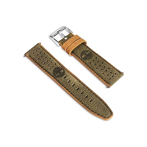 Timberland Unisex analogowy zegarek kwarcowy ze skórzanym paskiem TDOUL0000602, zielony, Pasek