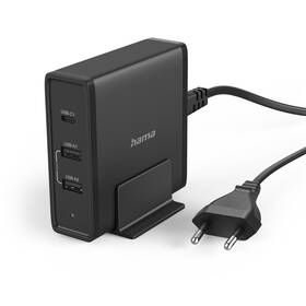Hama Ładowarka sieciowa 1x USB-C, 2x USB-A, PD 65 W 200017 Czarna