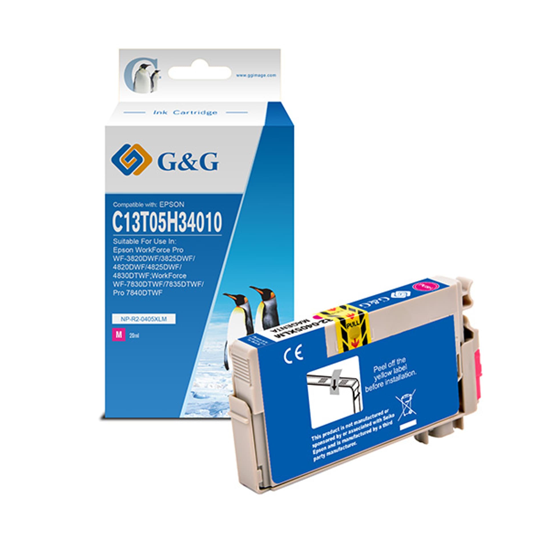 G&G kompatybilny ink / tusz z C13T05H34010, magenta, NP-R2-0405XLM, dla Epson WF-7835DTWF, WF-7830DTWF, WF-7840DTWF, WF-4830DTWF