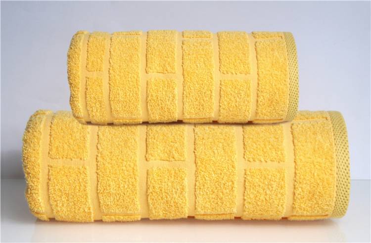 Brick  Żółty ręcznik bawełniany GRENO 70 x 140