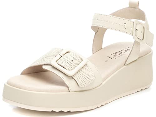 CARMELA - Sandały damskie zapięcie, kolor: brązowy, rozmiar: 37, lód, 40 EU