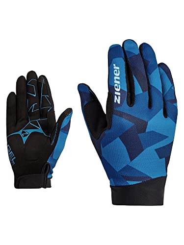Ziener CNUT męskie rękawiczki rowerowe/górskie/rowerowe | długie rękawiczki z funkcją dotykową – oddychające, amortyzujące, Galaxy Blue, 10