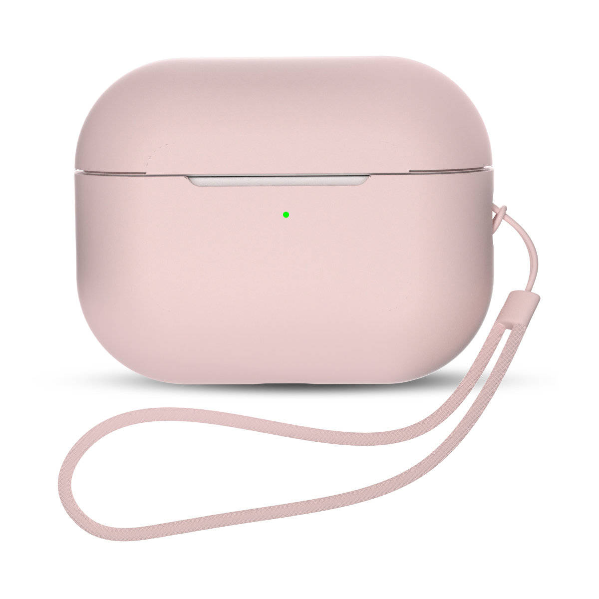 Silikonowe etui AirPods Pro 2 / AirPods Pro 1 + pasek na nadgarstek smycz | różowe