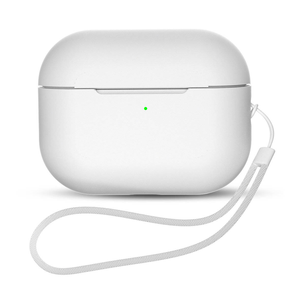 Silikonowe etui AirPods Pro 2 / AirPods Pro 1 + pasek na nadgarstek smycz | białe