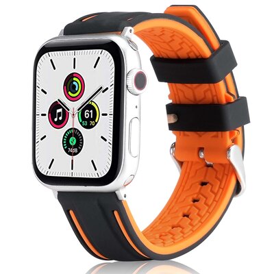 Beline pasek Apple Watch Solid Silicone 38/40/41mm pomarańczowo-czarny orange/black