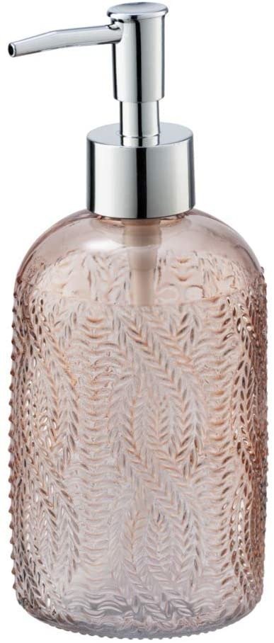 Różowy szklany dozownik do mydła Wenko Vetro
