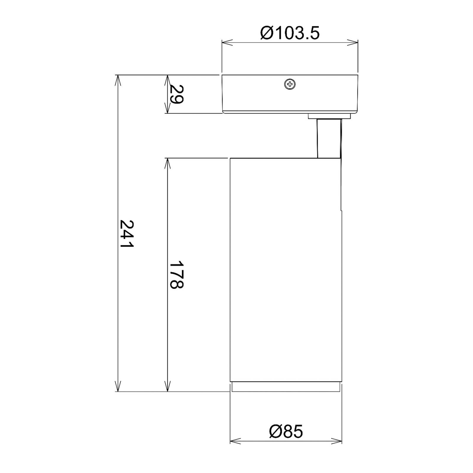 Deko-Light Reflektor sufitowy LED Lucea z dystansem 15W biały