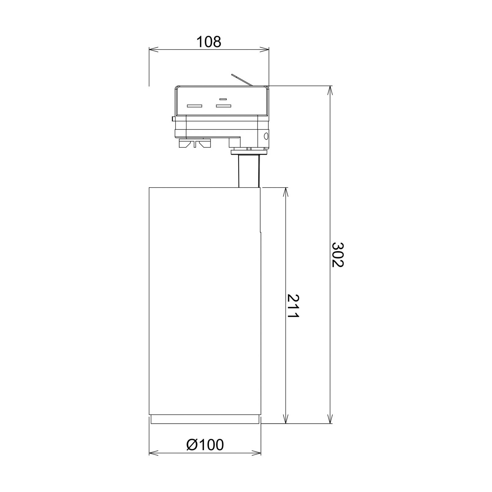 Deko-Light Reflektor szynowy LED Lucea 3-obwodowy 30 W czarny