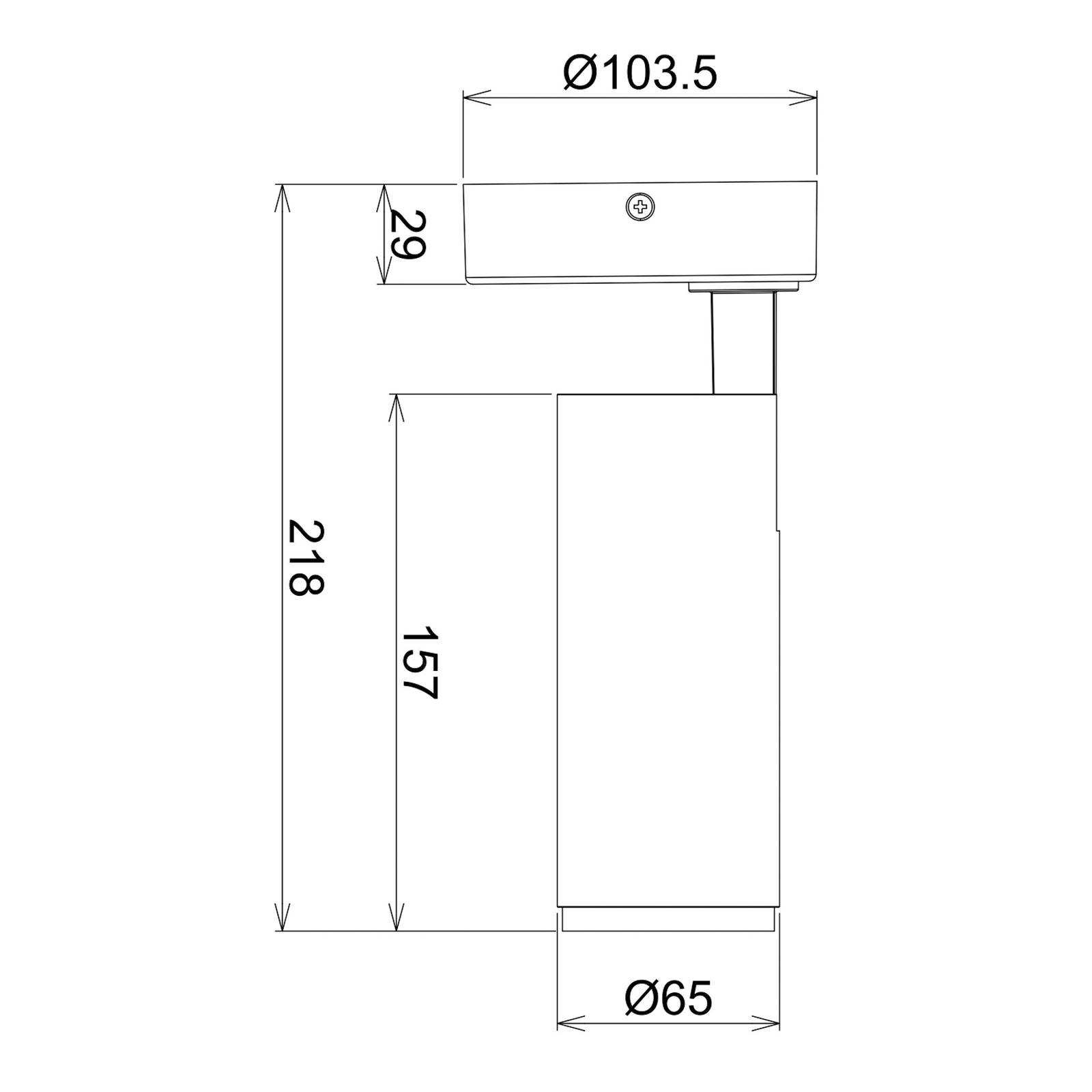 Deko-Light Reflektor sufitowy LED Lucea z dystansem 10W biały