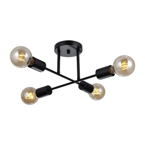Lampa sufitowa Formio PND-4052-4-BL Italux loft do jadalni czarna