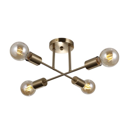 Loftowa lampa sufitowa Formio PND-4052-4-HBR Italux metalowa mosiądz