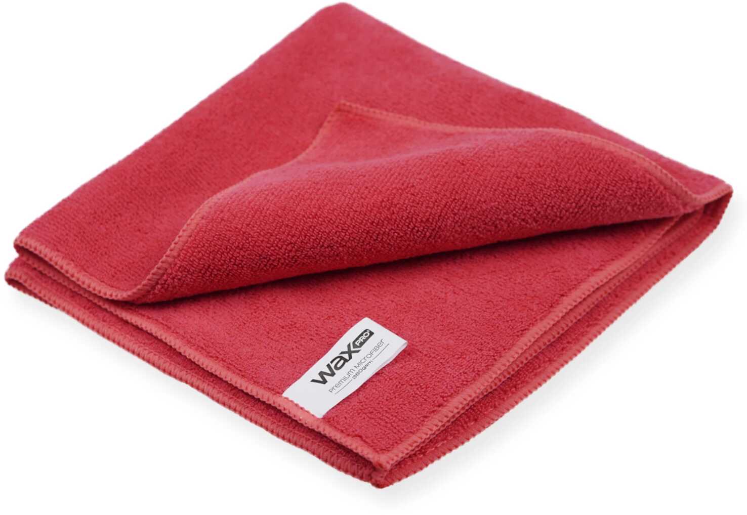 WaxPRO Premium Microfiber Red - Wielozadaniowa Mikrofibra 360gsm 40x40cm