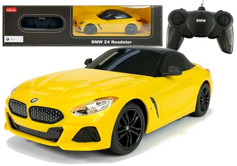 Auto R/C BMW Z4 Roadster Rastar 1:24 Żółte Leantoys