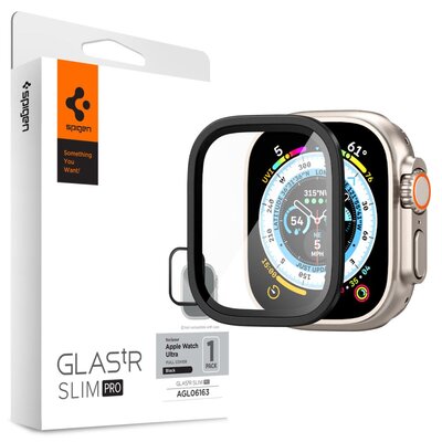 Szkło Hartowane APPLE WATCH ULTRA (49MM) Spigen Glas.tR Slim Pro czarne