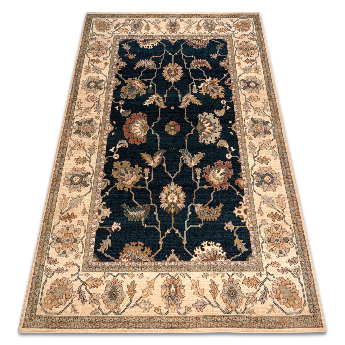 Dywan wełniany POLONIA Loare Ramka velvet granat, 235x350 cm