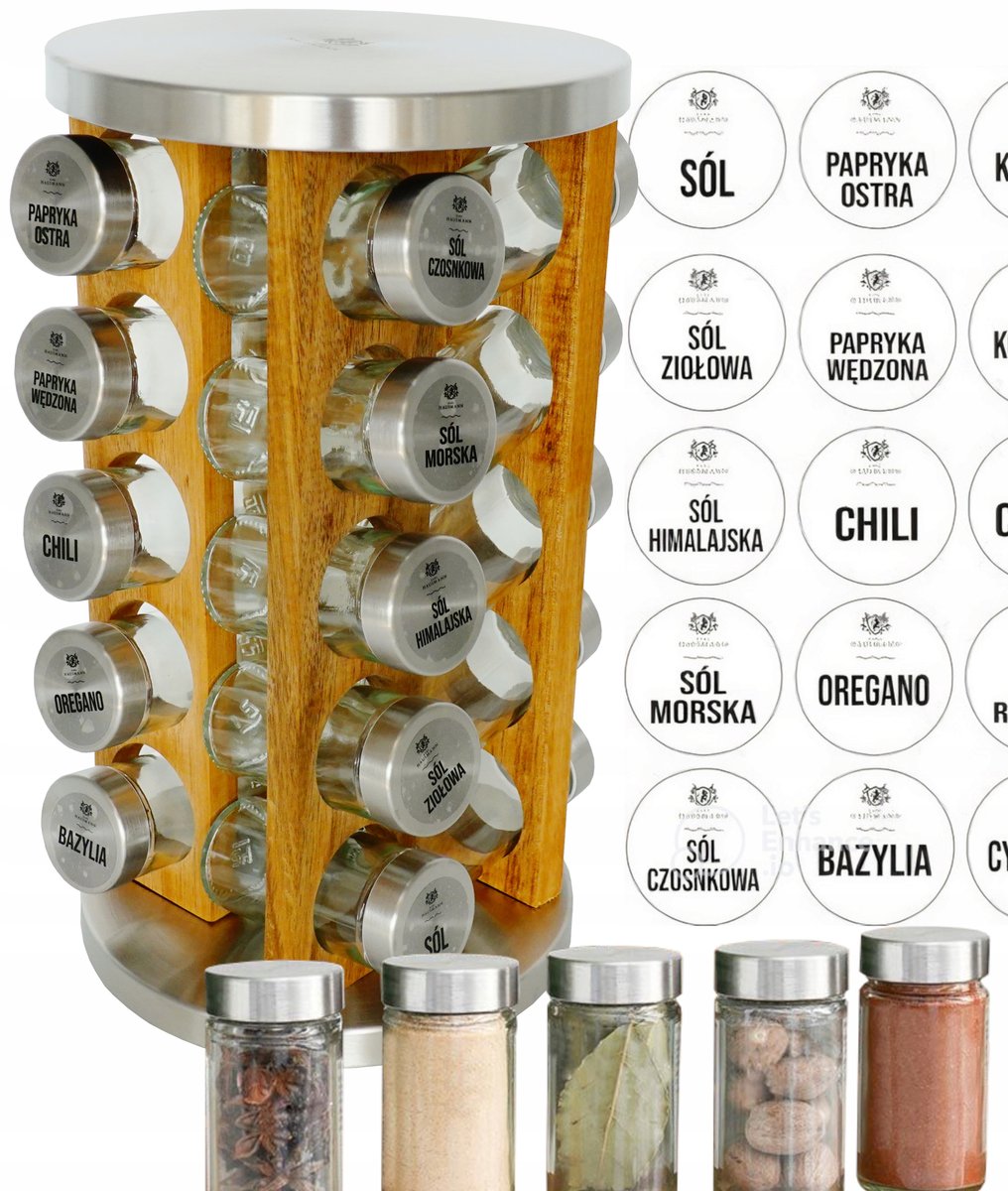 Stojak Na Przyprawy Obrotowy Przyprawnik Stal 20El